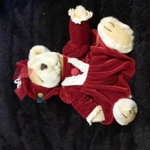 AVAILABLE -Vintage Pickford Brass Button Collection bear named" Pearl"  13" Tall